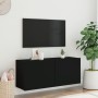 Schwarze TV-Wandmöbel 100x30x41 cm von , TV-Möbel - Ref: Foro24-836967, Preis: 74,03 €, Rabatt: %