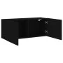 Wall-mounted TV stand in black, 100x30x41 cm by , TV Furniture - Ref: Foro24-836967, Price: 76,18 €, Discount: %