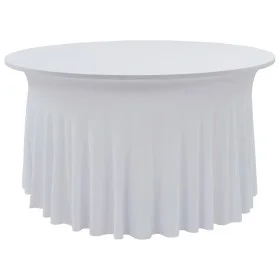 Elastische Tischdecken 2 Stück mit Rock 180x74 cm weiß von vidaXL, Abdeckungen - Ref: Foro24-133583, Preis: 45,25 €, Rabatt: %