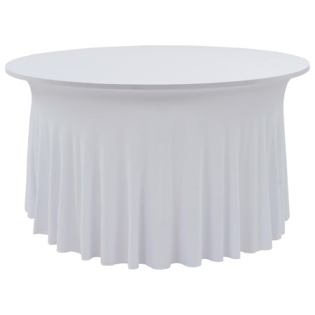 Elastische Tischdecken 2 Stück mit Rock 180x74 cm weiß von vidaXL, Abdeckungen - Ref: Foro24-133583, Preis: 46,11 €, Rabatt: %