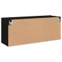 Wall-mounted TV stand in black, 100x30x41 cm by , TV Furniture - Ref: Foro24-836967, Price: 76,18 €, Discount: %