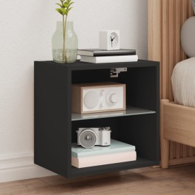 Wandmontierter Nachttisch mit schwarzen LED-Leuchten von , TV-Möbel - Ref: Foro24-837066, Preis: 33,36 €, Rabatt: %