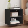 Mesita de noche de pared con luces LED negro de , Muebles TV - Ref: Foro24-837066, Precio: 32,42 €, Descuento: %