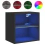Wall-mounted bedside table with black LED lights by , TV Furniture - Ref: Foro24-837066, Price: 37,46 €, Discount: %