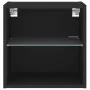Wandmontierter Nachttisch mit schwarzen LED-Leuchten von , TV-Möbel - Ref: Foro24-837066, Preis: 37,46 €, Rabatt: %