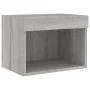Mesita de noche de pared con luces LED gris Sonoma de , Muebles TV - Ref: Foro24-837123, Precio: 29,03 €, Descuento: %