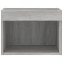 Mesita de noche de pared con luces LED gris Sonoma de , Muebles TV - Ref: Foro24-837123, Precio: 29,03 €, Descuento: %