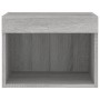 Wandmontierter Nachttisch mit grauen LED-Leuchten in Sonoma von , TV-Möbel - Ref: Foro24-837123, Preis: 29,78 €, Rabatt: %
