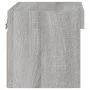Mesita de noche de pared con luces LED gris Sonoma de , Muebles TV - Ref: Foro24-837123, Precio: 29,03 €, Descuento: %