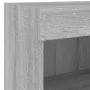 Mesita de noche de pared con luces LED gris Sonoma de , Muebles TV - Ref: Foro24-837123, Precio: 29,03 €, Descuento: %