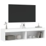 Muebles para TV con luces LED 2 uds blanco 60x30x30 cm