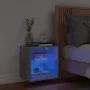 Wall-mounted bedside table with LED lights in concrete gray by , TV Furniture - Ref: Foro24-837070, Price: 29,28 €, Discount: %