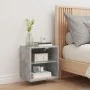 Wall-mounted bedside table with LED lights in concrete gray by , TV Furniture - Ref: Foro24-837070, Price: 29,28 €, Discount: %