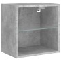 Wandmontierter Nachttisch mit betongrauen LED-Leuchten von , TV-Möbel - Ref: Foro24-837070, Preis: 29,66 €, Rabatt: %