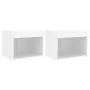 Wall-mounted bedside tables with LED lights 2 units white by , TV Furniture - Ref: Foro24-837114, Price: 43,35 €, Discount: %