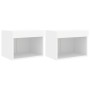 Wandnachttische mit LED-Leuchten 2 Einheiten weiß von , TV-Möbel - Ref: Foro24-837114, Preis: 44,71 €, Rabatt: %