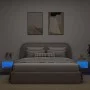 Wall-mounted bedside tables with LED lights 2 units white by , TV Furniture - Ref: Foro24-837114, Price: 43,35 €, Discount: %