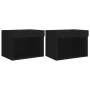 Wandnachttische mit LED-Leuchten 2 Einheiten schwarz von , TV-Möbel - Ref: Foro24-837116, Preis: 44,72 €, Rabatt: %
