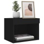 Wandnachttische mit LED-Leuchten 2 Einheiten schwarz von , TV-Möbel - Ref: Foro24-837116, Preis: 45,88 €, Rabatt: %
