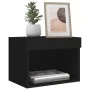 Wandnachttische mit LED-Leuchten 2 Einheiten schwarz von , TV-Möbel - Ref: Foro24-837116, Preis: 44,72 €, Rabatt: %