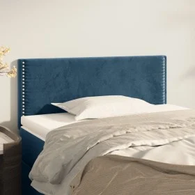 Cabecero de terciopelo azul oscuro 90x5x78/88 cm de , Cabeceros y pies de cama - Ref: Foro24-345902, Precio: 38,83 €, Descuen...