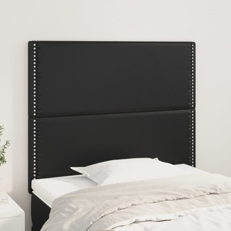 Kopfteile 2 Einheiten aus schwarzem Kunstleder 100x5x78/88 cm von , Kopf- und Fußteile - Ref: Foro24-3116276, Preis: 49,86 €,...