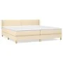 Box spring bed with cream fabric mattress 200x200 cm by , Beds and slatted bases - Ref: Foro24-3130222, Price: 532,68 €, Disc...