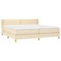Box spring bed with cream fabric mattress 200x200 cm by , Beds and slatted bases - Ref: Foro24-3130222, Price: 532,68 €, Disc...