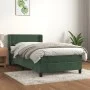 Cama box spring con colchón terciopelo verde oscuro 90x190 cm de , Camas y somieres - Ref: Foro24-3130814, Precio: 303,76 €, ...