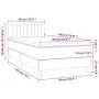 Box spring bed with mattress and LED dark green velvet 90x190 cm by , Beds and slatted bases - Ref: Foro24-3134498, Price: 29...