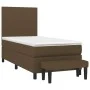 Box spring bed with dark brown fabric mattress 90x190 cm by , Beds and slatted bases - Ref: Foro24-3136400, Price: 353,02 €, ...