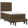 Boxspringbett mit dunkelbrauner Stoffmatratze 90x190 cm von , Betten und Lattenroste - Ref: Foro24-3136800, Preis: 376,29 €, ...