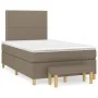 Box spring bed with taupe gray fabric mattress 120x200 cm by , Beds and slatted bases - Ref: Foro24-3137065, Price: 420,93 €,...