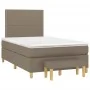 Box spring bed with taupe gray fabric mattress 120x200 cm by , Beds and slatted bases - Ref: Foro24-3137065, Price: 420,93 €,...