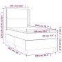 Box spring bed with mattress and LED black synthetic leather 100x200 cm by , Beds and slatted bases - Ref: Foro24-3139307, Pr...