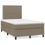 Box spring bed with taupe gray fabric mattress 120x200 cm by , Beds and slatted bases - Ref: Foro24-3141685, Price: 376,18 €,...