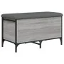 Engineered wood gray Sonoma storage bench 82x42x45 cm by , Benches for halls and storage - Ref: Foro24-835145, Price: 74,23 €...