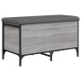 Sonoma graue Aufbewahrungsbank aus Holzwerkstoff 82x42x45 cm von , Bänke für Hallen und Lager - Ref: Foro24-835145, Preis: 75...