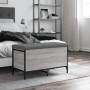 Sonoma graue Aufbewahrungsbank aus Holzwerkstoff 82x42x45 cm von , Bänke für Hallen und Lager - Ref: Foro24-835145, Preis: 75...