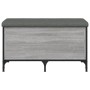 Sonoma graue Aufbewahrungsbank aus Holzwerkstoff 82x42x45 cm von , Bänke für Hallen und Lager - Ref: Foro24-835145, Preis: 75...
