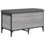 Sonoma graue Aufbewahrungsbank aus Holzwerkstoff 82x42x45 cm von , Bänke für Hallen und Lager - Ref: Foro24-835145, Preis: 75...
