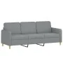 3-seater sofa with light gray fabric cushions 180 cm by , Sofas - Ref: Foro24-3200917, Price: 274,45 €, Discount: %