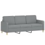 Sofá de 3 plazas con cojines tela gris claro 180 cm de , Sofás - Ref: Foro24-3200917, Precio: 323,18 €, Descuento: %