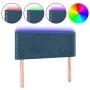 Cabecero con LED de terciopelo azul oscuro 90x5x78/88 cm de , Cabeceros y pies de cama - Ref: Foro24-3121512, Precio: 47,03 €...