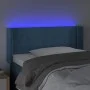LED-Kopfteil aus dunkelblauem Samt, 93 x 16 x 78/88 cm von , Kopf- und Fußteile - Ref: Foro24-3123136, Preis: 57,02 €, Rabatt: %