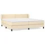 Box spring bed with cream fabric mattress 200x200 cm by , Beds and slatted bases - Ref: Foro24-3126194, Price: 563,68 €, Disc...