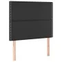 Box spring bed with mattress and LED black synthetic leather 100x200 cm by , Beds and slatted bases - Ref: Foro24-3135867, Pr...