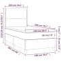 Box spring bed with mattress and LED black synthetic leather 100x200 cm by , Beds and slatted bases - Ref: Foro24-3135867, Pr...