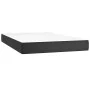 Box spring bed with mattress and LED black synthetic leather 120x200 cm by , Beds and slatted bases - Ref: Foro24-3135873, Pr...
