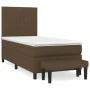 Box spring bed with dark brown fabric mattress 90x190 cm by , Beds and slatted bases - Ref: Foro24-3136720, Price: 347,61 €, ...